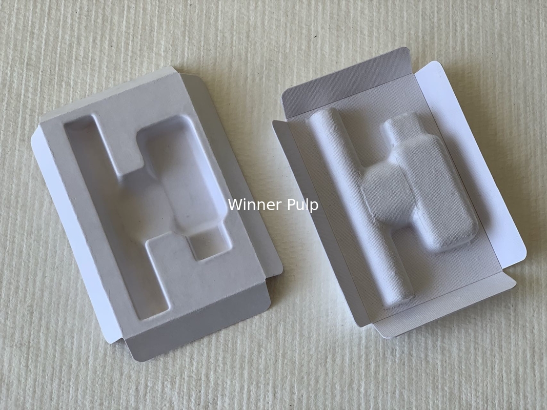 Tiny Biodegradable Pulp Tray With V Groove Living Hinge Customized