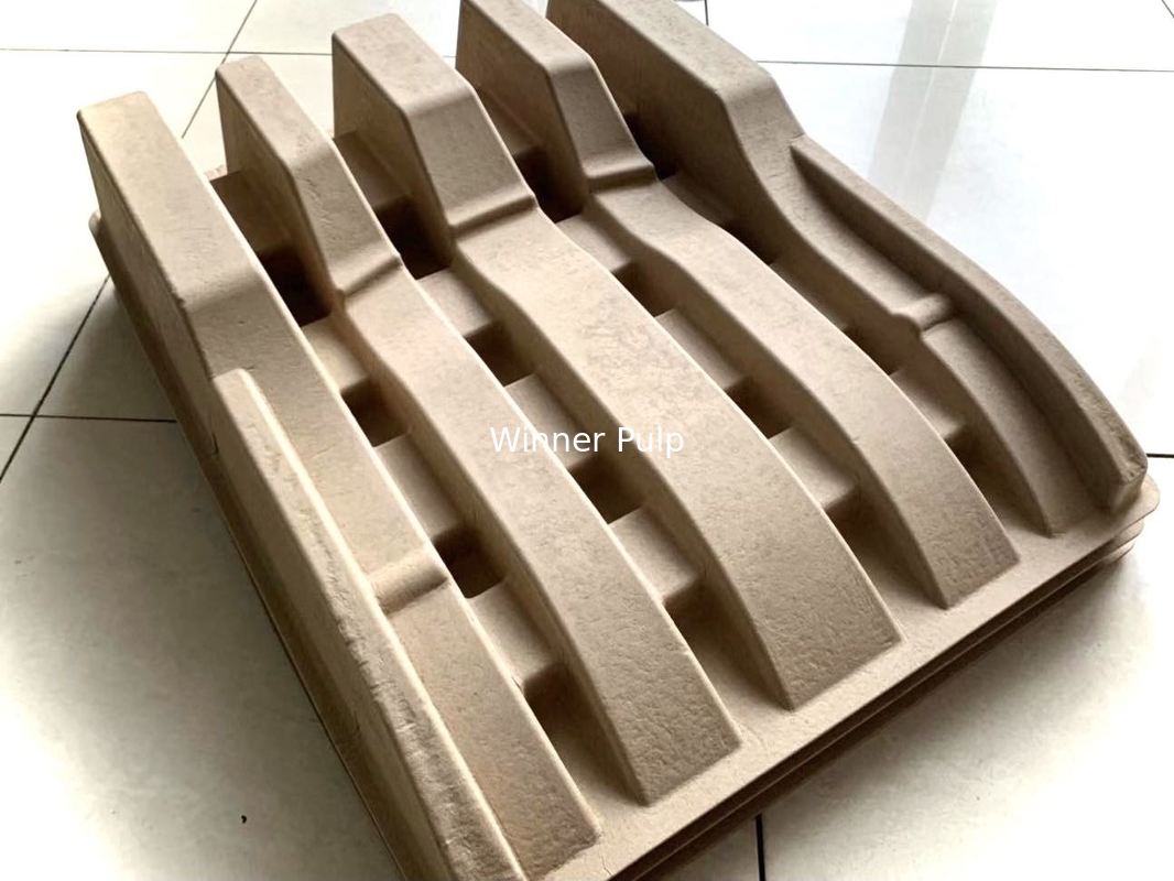 Trimmed Dry Press Molded Pulp 121mm Depth Oversized Smooth Pulp Tray